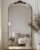 Antok Arched Full Length Mirror, 71″x28″ Floor Mirror with Carved Frame, Standing/Wall Hanging Large Mirror for Bedroom, Living Room, Cloakroom, Bronze, Retro Style