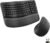 Logitech Wave Keys & Lift Vertical Mouse – Ergonomic Wireless Keyboard and Mouse Combo – with Cushioned Palm Rest, Easy-Switch, Bluetooth, for Multi-OS, Windows/Mac – Graphite