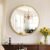 NEWBULIG Round Bathroom Mirror for Over Sink, 20 Inch Wall Mount Vanity Circle Mirror with Matte Metal Framed, Decor for Bathroom, Entryway, Bedroom, Gold