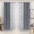 BONZER Mix and Match Curtains – 2 Pieces Branch Print Sheer Curtains and 2 Pieces Blackout Curtains for Bedroom Living Room Grommet Window Drapes, 37×63 Inch/Panel, Light Grey, Set of 4 Panels
