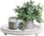 HPC Decor 12in Round Wood Tray – White, Distressed, Farmhouse Rustic – Decorative Tray for Living Room, Coffee Table, Kitchen Table or Farmhouse Serving Tray