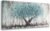 Arjun Tree of Life Wall Art Canvas for Living Room Blue Tree Nature Teal Painting, 50% Hand Painted Textured Picture Bedroom Panoramic Landscape Artwork Framed Home Office Decor 40″x20″