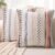 Boho Throw Pillow Covers 18×18 Set of 2 Farmhouse Decorative Cushion Case Striped Square Pillows Cover Chenille Pillow Cases Accent Neutral Pillowcase for Sofa Couch Bed,Orange-Blue