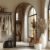 ITSRG Full Length Mirror with Stand, 41″x81″ Floor Mirror Freestanding, Arched Wall Mirror, Oversized, Wall Mounted Mirror for Bedroom(Black)