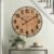 24 Inch Farmhouse Wall Clock Large Old Town Vintage Rustic Wooden Clock with Metal Rim and Large Numerals, Silent Battery-Operated for Office, Kitchen, Bedroom, and Living Room
