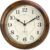 Kesin Wall Clock Wood 14 Inch Silent Wall Clocks Large Decorative Battery Operated Non Ticking Analog Retro Clock for Living Room, Kitchen, Bedroom
