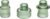 Vixdonos Taper Glass Candlestick Holders Tealight Candle Holders for Table Centerpieces, Wedding Decor and Dinner Party (3 Pcs, Green)