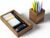Wooden Pencil Holder with Desk Drawer Organizer Tray, Silicone Anti-Slip Pen Holder Set Aesthetic Desk Accessories for Office Home Supplies