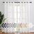 NICETOWN White Sheer Linen Curtains for Living Room 84 inch Length 2 Panels Set, Grommet Semi Sheer Privacy with Light Filtering Flax Window Treatments for Bedroom, W52 x L84