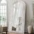 ZHUNFA Arched Full Length Mirror with Solid Wood Frame, 71×32 Farmhouse Wall Mirror Full Length with Stand, Vertical Hanging, Leaning Standing for Bedroom, Living Room, Rustic White