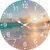 Sea Beach Blue Sky Sand 8 Inch Small Wooden Wall Clock – Silent Non-Ticking Battery Operated Decorative Clock for Kitchen, Home, Bedroom, and Office