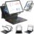 Clear Splitfolio Keyboard Case for iPad Air 13 Inch (M3/M2, 2025/2024) & iPad Pro 12.9 inch (6th/5th/5th/3rd), 7-Color Backlit & Multi-Touch Trackpad, Rotatable & Liftable w/Stand, Black