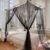 Mosquito Net Bed Canopy for Double Bed, Black Netting Four Corner Post Curtains Bed Drape Elegant，86.6″ W x 79″ L x 102″ H for King, Queen, Full Beds