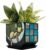 Tiffany Stained Glass Fun Moon Sleeping Cat Planter，Cactus Planter，Cute Planters for Indoor Plants,Decorative Flower Pots As Gifts for Cat Lovers，4.6x3x5.15 in