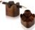 Sherr 2 Pcs Wood Fountain Pen Holder Wooden Pencil Holder Minimalist Pen Rest Desk Stand Pencil Organizer Tray for Home School Office Students Teachers Boss Gifts