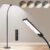 LED Floor Lamp for Living Room, Bright Reading Lamps for Office, Adjustable Colors Temperatures&Brightness, Dual Head Goose-Neck Standing Lamp, Remote and Button Control, Eye Caring Tall Lamp, Black