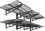 FLEXIMOUNTS 2-Pack 2x6ft Garage Shelving 24-inch-by-72-inch Heavy Duty Wall Mounted Shelves Garage Storage Rack Floating Shelves, 1400lbs Load Capacity, Black, Classic Series