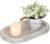 Hanobe Decorative Trays for Coffee Table : White Oval Centerpiece Tray Wood for Farmhouse Entry Table Decor Round Bathroom Tray for Living Room Kitchen Counter