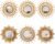 Namalu 6 Pcs Sunburst Mirror for Wall Decor, Small Circle Sun Decorative Mirror Hanging for Art Entryway Home Decor Bathroom Bedroom Living Room(Classic,Gold)