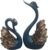 2pcs Swan Statues Couple’s Home Decorations for Living Room Decor and Accessories, Sculptures Home Decor for Coffee Table, Book Shelf Decor Accents (Blue)