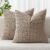 MIULEE Pack of 2 Corduroy Decorative Throw Pillow Covers 18×18 Inch Soft Boho Striped Pillow Covers Modern Farmhouse Home Decor for Sofa Living Room Couch Bed Light Brown