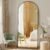 DUMOS Arched Full Length Mirror with Stand 64″x21″ Floor Standing Aluminum Frame for Bedroom Body Hanging Leaning Modern Simple Home Decor Shatter-proorf Nano Glass Wall Living Room Cloakroom Black