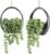 Der Rose 2 Pack Small Fake Hanging Plants with Strings Artificial Succulent Plants Indoor for Black Bathroom Boho Wall Decor