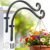 AJART Heavy-Duty Plant Hanger Outdoor – Can Hold 50 Lbs Plant Basket or Large Bird Feeder – 12 Inch Solid Iron Windproof, Rustproof Wall Hooks – with Triangular Stability – 2 Pieces
