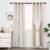 INLINAS Beige Blackout Curtains with Sheer Overlay – Grommet Top Thermal and Noise Reduction Panels for Bedroom and Living Room Light Blocking and Energy Saving, 52 x 84 Inches, Set of 2