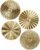 Hicarer 4 Pcs 12 Inch Metal Wall Art Decor Sunburst Hanging Metal Artwork Decor Wall Art Decorations for Home Living Room Office Gift for Christmas(Gold)