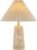 JONATHAN Y 20.5″ Beige Wood Finish Resin Cylinder Table Lamp Modern Rustic Scandinavian Bedside Lamp for Living Room Bedroom with Black Pleated Empire Shade LED Bulb Included JYL1146A