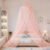 Bed Canopy for Girls Mosquito Net, Princess Bed Canopy for Girls Room Decor – Insect Protection Hanging Canopy for Indoor(Pink,Stars Glow in the Dark)