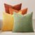MIULEE Burnt Orange Decorative Throw Pillow Covers for Couch Modern Striped Cushion Covers Soft Corduroy Pillowcase Home Decor for Bed Sofa Living Room 18×18 Inch Set of 4 Yellow Orange