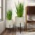 ARNIS Modern Plant Pots, Large Planters with Stand, Set of 2 Decorative Planters, Metal Pots with Drainage Holes for Living Room, Office, Garden or Balcony, 10.5 &12.55 Inch, Dirt