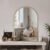 Arched Bathroom Mirror for Wall, 36″ x 24″ Gold Metal Frame Vanity Mirror, HD Glass Over Sink for Bathroom, Entryway, Bedroom