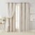 Bujasso Beige 90% Blackout Curtains with Sheer Overlay Mix and Match Double Layer Thermal Insulated Window Panels 84 inch for Living Room Bedroom Beige Drapes with Tiebacks Grommet Top 37″ Wx84 Lx2