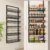 Mefirt Over The Door Pantry Organizer, Pantry Storage and Organization, 6-Tier Adjustable Hanging Baskets, Metal Wall Mount Spice Rack Seasoning Shelves for Home & Kitchen, Laundry Bathroom – Black