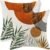 Boho Pillow Covers 18×18 Set of 2 Green Gold Orange Throw Pillows Tropical Leaves Sunset Decor Modern Mid Century Pillowcase Outdoor Decorations Bohemian Linen Cushion Case for Couch Sofa Bed