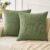 MIULEE Pack of 2 Couch Throw Pillow Covers 18×18 Inch Spring Soft Sage Green Chenille Pillow Covers for Sofa Living Room Solid Dyed Pillow Cases