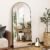 HARRITPURE 56″x21″Full Length Mirror Arch Floor Mirrors with Aluminum Alloy Frame Free-Standing Wall Mounted or Leaning Large Bedroom Dressing Mirror Modern & Contemporary Decor for Home,Black