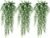 RECUTMS Artificial Hanging Plants Fake Hanging Plant Faux Eucalyptus Leaf Greenery Vine Outdoor UV Resistant Plastic Plants Home Garden Wedding Party Indoor Outdoor Decorations(White)