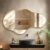 Dorlicecass Irregular Wall Mirror – Wall Mirrors Decorative 22″x 36″ Asymmetrical Abstract Mirror Aviation Aluminum Alloy Frame Unique for Bathroom, Bedroom, Living Room, Cloakroom, Entryway Gold