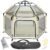 POP ‘N GO PLAYPEN – Indoor & Outdoor Baby Playpen for Babies and Toddlers – Baby Beach Tent, Foldable, Portable W/Canopy, Travel Bag, & Mosquito Net – Pop Up Pack and Play Tent (Warm Ivory)