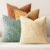 MIULEE Boho Farmhouse Throw Pillow Covers 18×18 Inch Set of 4 Summer Modern Natural Decorative Cushion Covers Soft Corduroy Spring Decor for Couch Bed Sofa Living Room Orange Teal Gradient Series