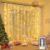 Honche 300Led Fairy Curtain String Lights 10x10ft with Remote Window Lights for Bedroom Wedding Party Festive Season Propose Christmas Decoration(Warm White)