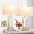 Seealle Bedroom Table Lamps Set of 2 – Touch Bedside Lamps with USB C+A, 3 Way Dimmable Gold Lamp for Nightstand, Modern Night Stands Lamps for Living Room End Tables Desk Bed Side Study Room(16.4n)