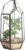 NCYP Small 5.1″ x 5.1″ x 8.66″ Irregular Geometric Glass Terrarium Planter with Door – Home Tabletop Display Container Pot for Succulents, Cacti – Indoor Clear Decor, Black (No Plants)