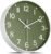 Silent Wall Clock Non-Ticking Battery Operated – Modern Olive Green Analog Wall Clock for Living Room, Kitchen, Office, Bedroom – Stylish Home Wall Decor Clock, 8 Inch