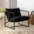 Zinus Aidan Sling Accent Chair, Metal Framed Armchair with Shredded Foam Cushioning, Black