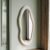 Honyee 55″ x 24″ Wall Mirror, Flannel Wrapped Wooden Frame Wavy Mirror, Irregular Mirror Hanging for Cloakroom/Bedroom/Living Room, Ivory White